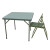 工品云超 绿色吹塑折叠桌 户外野战餐桌 便携式折叠方桌【87*87*74cm】不含椅子