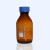 透明茶色棕色带刻度螺口蓝盖试剂瓶密封瓶实验室取样瓶玻璃样品瓶 高硼硅1000ml