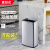 垃圾桶不锈钢方形无盖直投客厅厨房卫生间12L商用40升大容量 8L 砂银钢