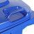 震迪 塑料垃圾桶 240L上海款分类标准(可回收)脚踩蓝色环卫垃圾桶带工业物业水果箱可定制 KT514小区垃圾箱