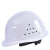 百舸安全帽圆顶进口ABS抗冲击建筑施工可调节按钮透气头盔 白色