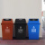 庄太太 【60升蓝色可回收物】上海摆盖分类垃圾桶加厚小区物业垃圾桶干湿有害垃圾分类桶新料桶