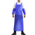 品之德 PW-015 加厚加长耐磨围兜食堂围腰 PVC背带围裙防水油 PVC背带围裙双肩 蓝色 