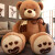 三个点熊娃娃熊玩偶毛绒玩具熊猫抱枕公仔抱抱熊2米1.6米1.8米超大号熊 棕色熊穿黑色衣服 1.6米  表白