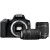 佳能（CANON） 入门级迷你单反数码相机套机vlog便携家用EOS 200D II二代拆单机 黑色搭配佳能18-55+75-300mm双镜头组合 套餐六