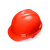 梅思安/MSA PE标准型一指键帽衬 V型安全帽施工建筑工地劳保头盔 红色 1顶装 企业定制