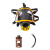 普达PD-4002防毒面具 防喷漆有机气体蒸汽 面罩+[P-A-3]褐色高级+0.5米导管+背包