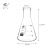 三角烧瓶小口50 150 200 250ml三角瓶锥形瓶实验室锥形烧瓶 小口5000ml5L