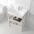 歌迪瓦（GEDIWA）太空铝落地式浴室柜组合小户型支架洗手盆卫生间陶瓷洗脸盆柜 70x48cm白金+陶瓷双层柜+水龙头