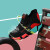 莱卡金顿2024新款运动鞋真皮圆头拼色系带平底学生跑步鞋防水台帆布鞋 LK6571-4黑色. 37