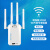 lieve        5G双频无线wifi信号增强器路由器网络放大器网速加强桥接器扩展中继信号扩 300M 增强版 强劲四天线 20dBm