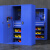 谋福 车间重型工具柜 双开门加厚铁皮柜工厂储物刀具柜((蓝色四层二抽）
