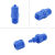 蓝色快拧塑料接头防腐蚀气管塑钢接头快速拧气动螺纹直通弯头三通 PC6-02
