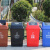 大杨102户外垃圾桶60L升棕色湿垃圾 无盖 加厚塑料果皮箱小区物业环保分类筒 定制