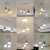 Lepptoy餐厅吊灯三头现代简约卧室吧台灯北欧创意个性马卡龙饭厅餐桌 荧光色