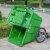 400L550L塑料环卫保洁清运车移动垃圾桶垃圾车手推车户外带盖带轮 小轮款