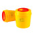 标燕（十件起购）【圆形2L】黄色塑料垃圾桶圆形一次性 医疗利器盒 锐器桶 BYLJT-2