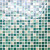 福西西田园风厨房卫生间马赛克软瓷砖地砖贴游泳池方格墙砖300x300 田园绿_需要定做 30×30