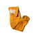 希万辉 加厚牛皮电焊皮衣耐高温大码焊接皮裤   A 黄色有内衬全皮裤子XL XL
