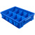 NANBANQIU南半球 塑料周转箱框运输筐储物箱长方形塑料收纳箱塑料盒 八格分格箱 378*278*83mm 蓝色 