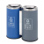 月桐（yuetong）YT-A176C 双色烤漆分类垃圾桶 660×320×650mm 蓝色+灰色 可回收物+其他垃圾 1组