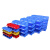 链工 组合式零件盒物料收纳盒立式螺丝分类盒工具库房货架储物盒 蓝色C4加厚390*255*150mm