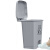 冰禹 BY-065 脚踏式塑料灰色垃圾桶（30L脚踏款）办公室生活废物垃圾桶带盖户外