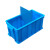 配件收纳工具箱箱分格零件盒长方形塑料加厚收纳盒隔板养龟箱带盖 灰色+可拆无格 蓝色