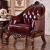 皇家路易斯欧式沙发美式头层真皮沙发深色全实木组合沙发双面雕刻客厅沙发 1+1+2+3组合