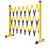 严品安防 绝缘伸缩围栏 1.2*5米管式玻璃钢 隔离可移动防护栏 黄黑色
