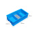 震迪零件盒三格螺丝盒塑料收纳箱货架储物盒K544蓝色350*200*85
