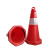 鼎红 50cm高塑料路锥雪糕筒夜间反光路障安全警示锥橡胶条加重