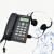 领域（Leawin）T02家用电话机商务办公座机可插耳机免电池来电显示固话单机客服用耳麦电销电话坐机 双耳单孔头戴式耳麦