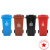 定制适用户外垃圾桶240L大号容量分类带盖商用120升塑料箱环卫室外100 30升加强升级无轮有盖 颜色留言