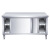 宇威201不锈钢工作台厨房操作台面桌子带门商用打荷台加厚150*60*80cm双通