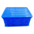 倍坚特 零件盒周转箱物料盒收纳盒配件箱塑料盒胶框五金工具盒eu箱 蓝色【带盖】435*335*210mm