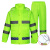 承豆 反光雨衣套装 交通警示执勤环卫成人 蓝格绿套装+双帽檐 185 