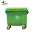 大杨660B大型塑料垃圾桶 绿色660L升 物业小区户外环卫垃圾清运车移动垃圾箱 定制