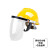 润华年电焊面罩安全帽式支架面屏防护冲击头戴式焊帽工专用烧氩弧焊接 黄色安全帽+支架+白屏