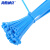 海斯迪克 HKL-346 彩色扎带 自锁式尼龙扎带线缆理线束线捆扎绑带 4*250mm(100条) 蓝色