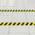 定制定制黑黄警示线斜纹面区域划分胶带医院工厂车间灰胶地贴 黑字一套 15x30m