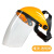朋安 焊工面罩 轻便式电焊面罩 防油烟飞溅防护面具 橘顶白色
