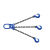 品尔优/PPU 三腿100级链条成套索具（羊角滑钩）UCG3-06  0~45° 载荷2.9t 蓝色 UCG3-06-3m 30 
