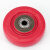 海斯迪克 PVC红色单配脚轮手推车轱辘工业轮子 3寸单轮（4个起售）