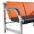 尚留鑫 豪华连排椅双人位橙色靠背不锈钢脚休息椅工厂车间休息椅