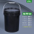 黑色塑料桶圆形密封pp小水桶大号避光诱蜂塑胶桶带盖5/10/20升25L 20L常规 黑色