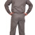 中神盾 SWS-CDS-211 夏季短袖工作服套装男女通用 反光条劳保服 咖啡色 S/160（1-9套单价）
