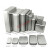 铝盒长方形 黑白银素色大中小号长方形磨砂铁马口铁盒工厂金属包装盒JYH 10号 187x135x40(银色)
