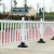 弘鹏   道路护栏城市公路马路隔离防撞栏杆人行道交通防护铁围栏一套3.08米 （含一个立柱+底座）80cm高