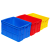 加厚周转箱长方形大号带盖储物收纳盒子养龟箱胶箱塑料筐物流胶框 450-160(外径510*350*170) 蓝色
